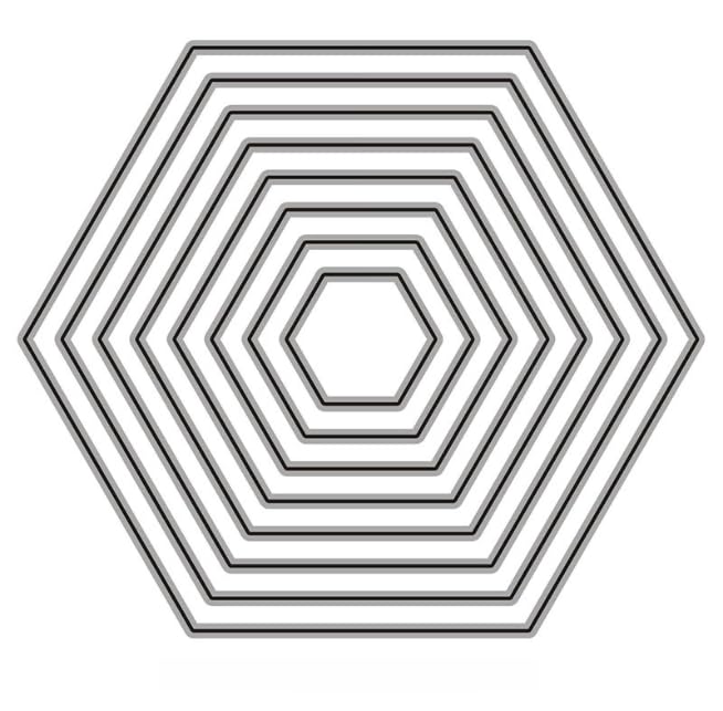 Labriciyon Hexagon Background Cutting Dies Metal Hexagon Die Embossing Stencils for Thanksgiving Christmas Greeting Card Paper DIY Craft Decoration Die Cuts for Card Making, Scrapbooking Die-Cuts - Image 1